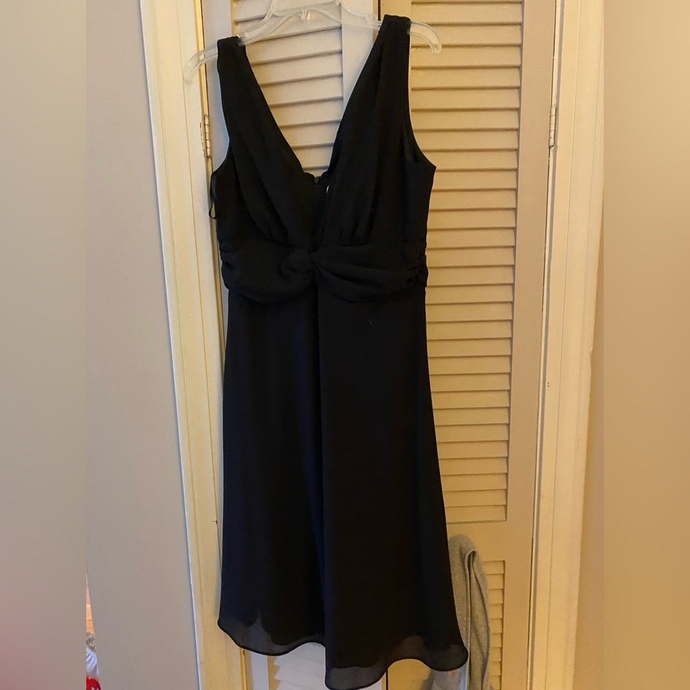 Beautiful Black evening Dress. V Front and Back